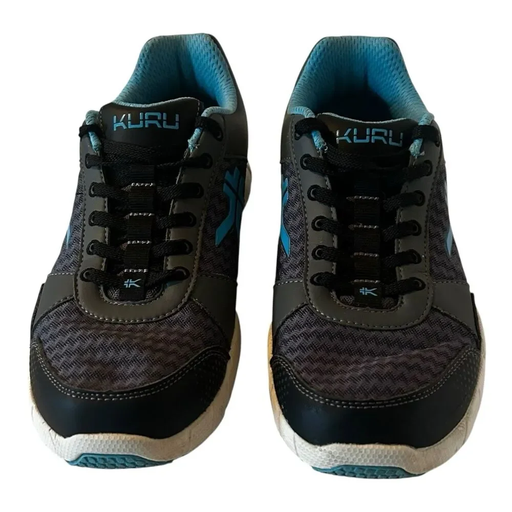 Kuru Quantum Comfort Walking Gym Shoes Gray Teal White Women’s Size 8.5